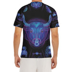 Taurus And Astrological Signs Print Men's Short Sleeve Rash Guard