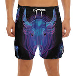 Taurus And Astrological Signs Print Men's Split Running Shorts