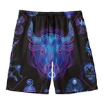 Taurus And Astrological Signs Print Men's Swim Trunks