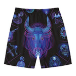 Taurus And Astrological Signs Print Men's Swim Trunks