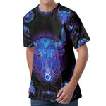 Taurus And Astrological Signs Print Men's Velvet T-Shirt