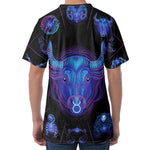 Taurus And Astrological Signs Print Men's Velvet T-Shirt