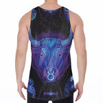 Taurus And Astrological Signs Print Men's Velvet Tank Top