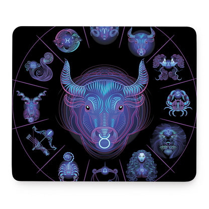 Taurus And Astrological Signs Print Mouse Pad