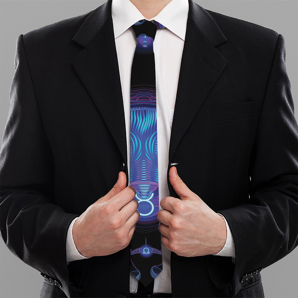 Taurus And Astrological Signs Print Necktie