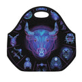 Taurus And Astrological Signs Print Neoprene Lunch Bag