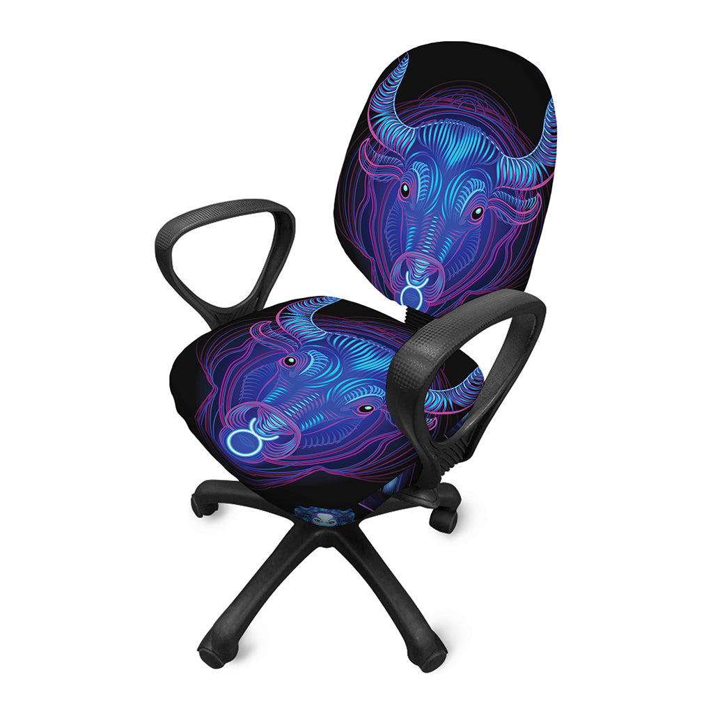 Taurus And Astrological Signs Print Office Chair Cover