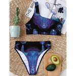 Taurus And Astrological Signs Print One Shoulder Bikini Top