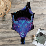 Taurus And Astrological Signs Print One Shoulder Bodysuit