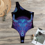 Taurus And Astrological Signs Print One Shoulder Bodysuit