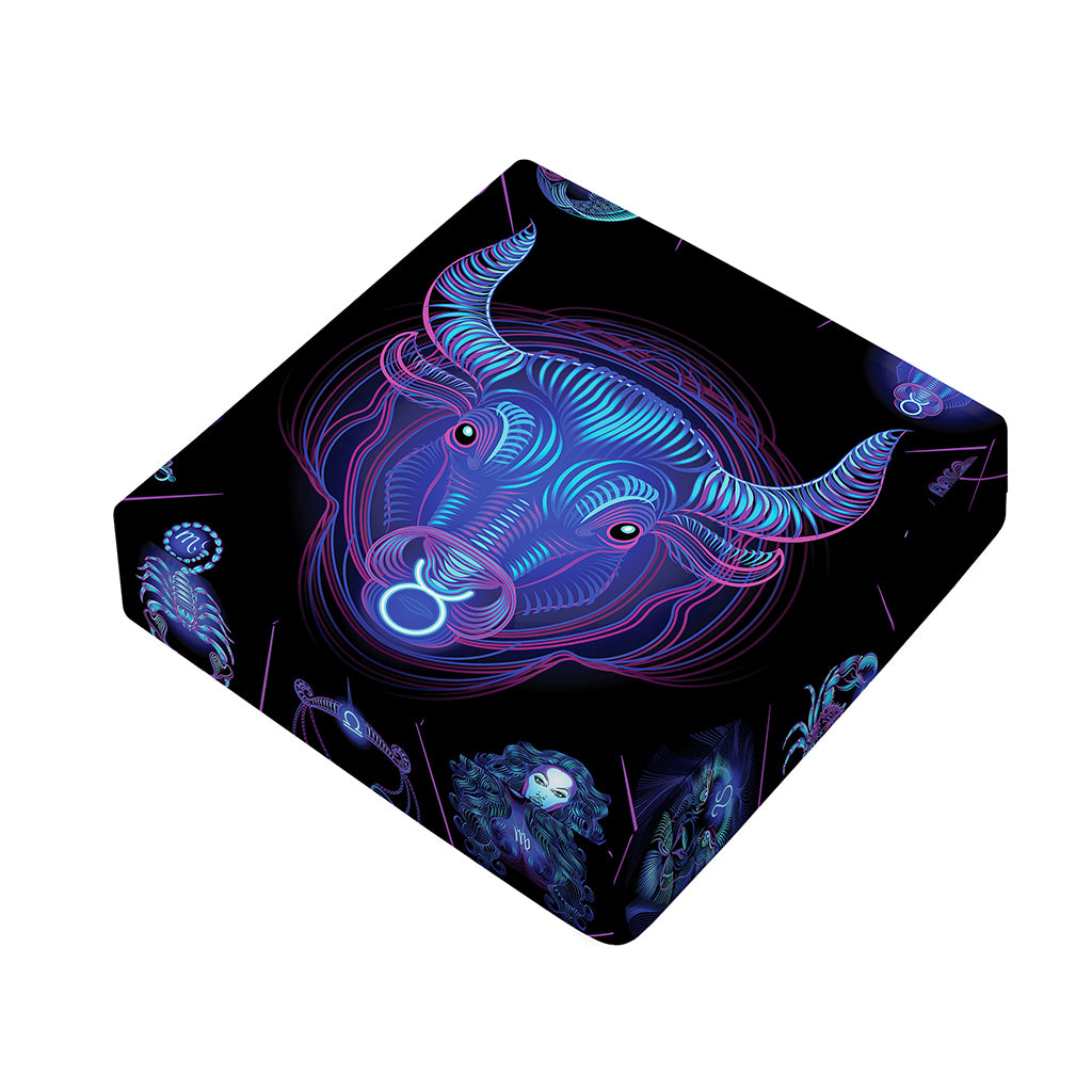 Taurus And Astrological Signs Print Outdoor Seat Cushion Cover