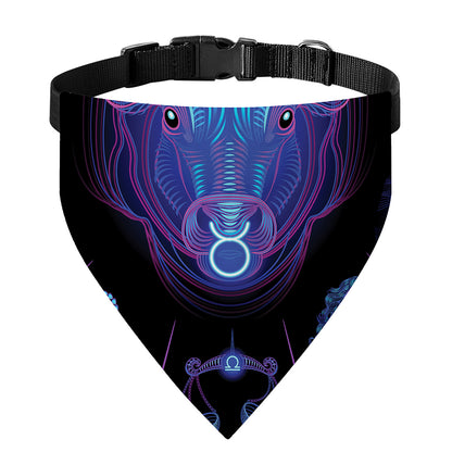 Taurus And Astrological Signs Print Over The Collar Dog Bandana