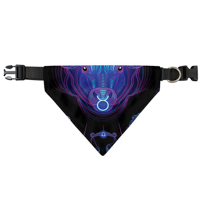Taurus And Astrological Signs Print Over The Collar Dog Bandana