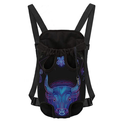 Taurus And Astrological Signs Print Pet Carrier Backpack