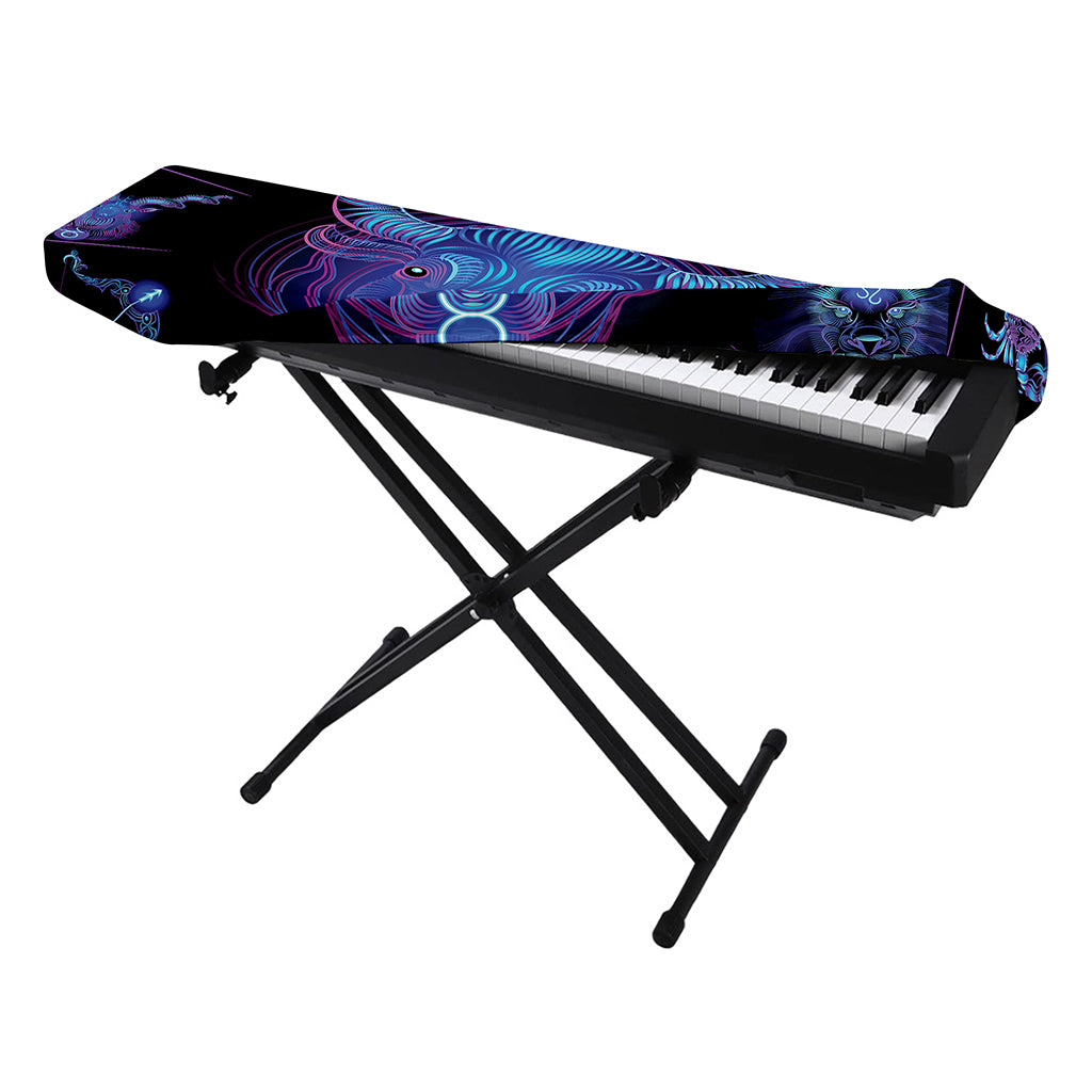 Taurus And Astrological Signs Print Piano Keyboard Cover