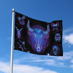 Taurus And Astrological Signs Print Polyester Flag