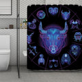 Taurus And Astrological Signs Print Polyester Shower Curtain