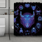 Taurus And Astrological Signs Print Polyester Shower Curtain