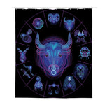 Taurus And Astrological Signs Print Polyester Shower Curtain