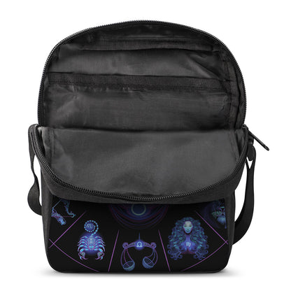 Taurus And Astrological Signs Print Rectangular Crossbody Bag