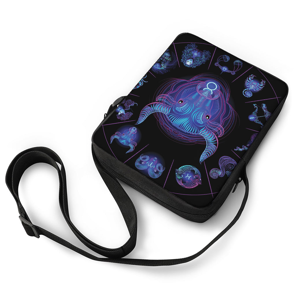 Taurus And Astrological Signs Print Rectangular Crossbody Bag