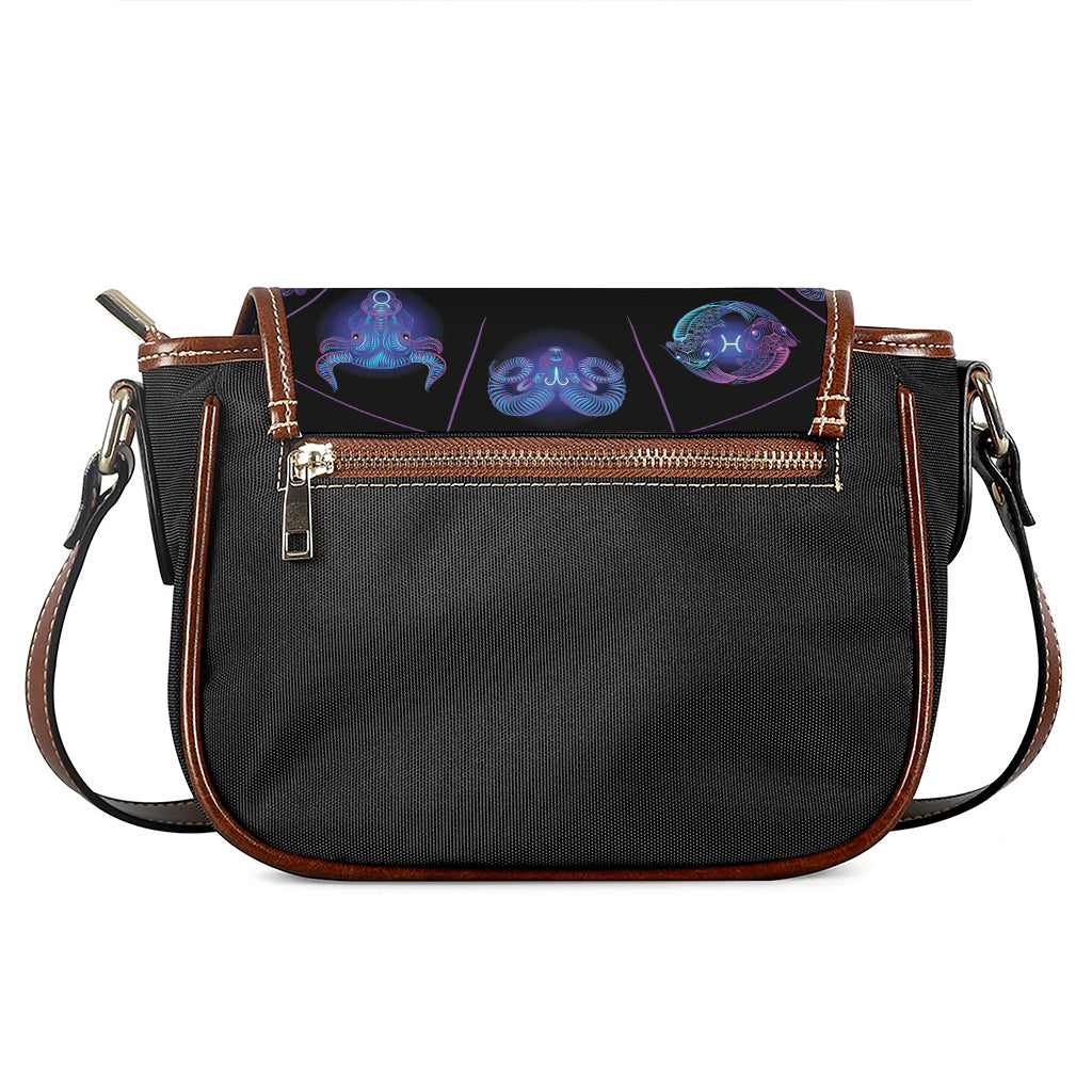 Taurus And Astrological Signs Print Saddle Bag