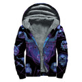 Taurus And Astrological Signs Print Sherpa Lined Zip Up Hoodie