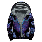 Taurus And Astrological Signs Print Sherpa Lined Zip Up Hoodie
