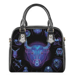 Taurus And Astrological Signs Print Shoulder Handbag