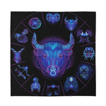 Taurus And Astrological Signs Print Silk Bandana