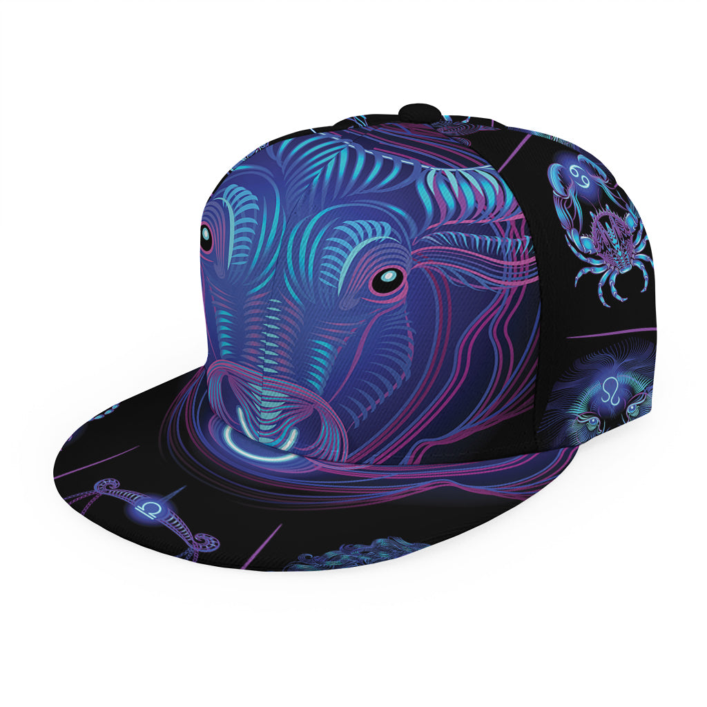 Taurus And Astrological Signs Print Snapback Cap