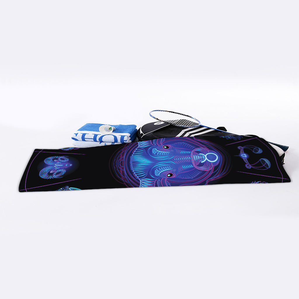 Taurus And Astrological Signs Print Sports Towel
