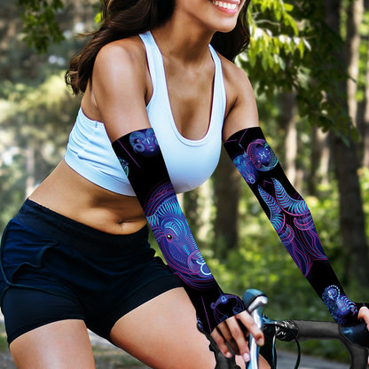 Taurus And Astrological Signs Print Sun Protection Arm Sleeves