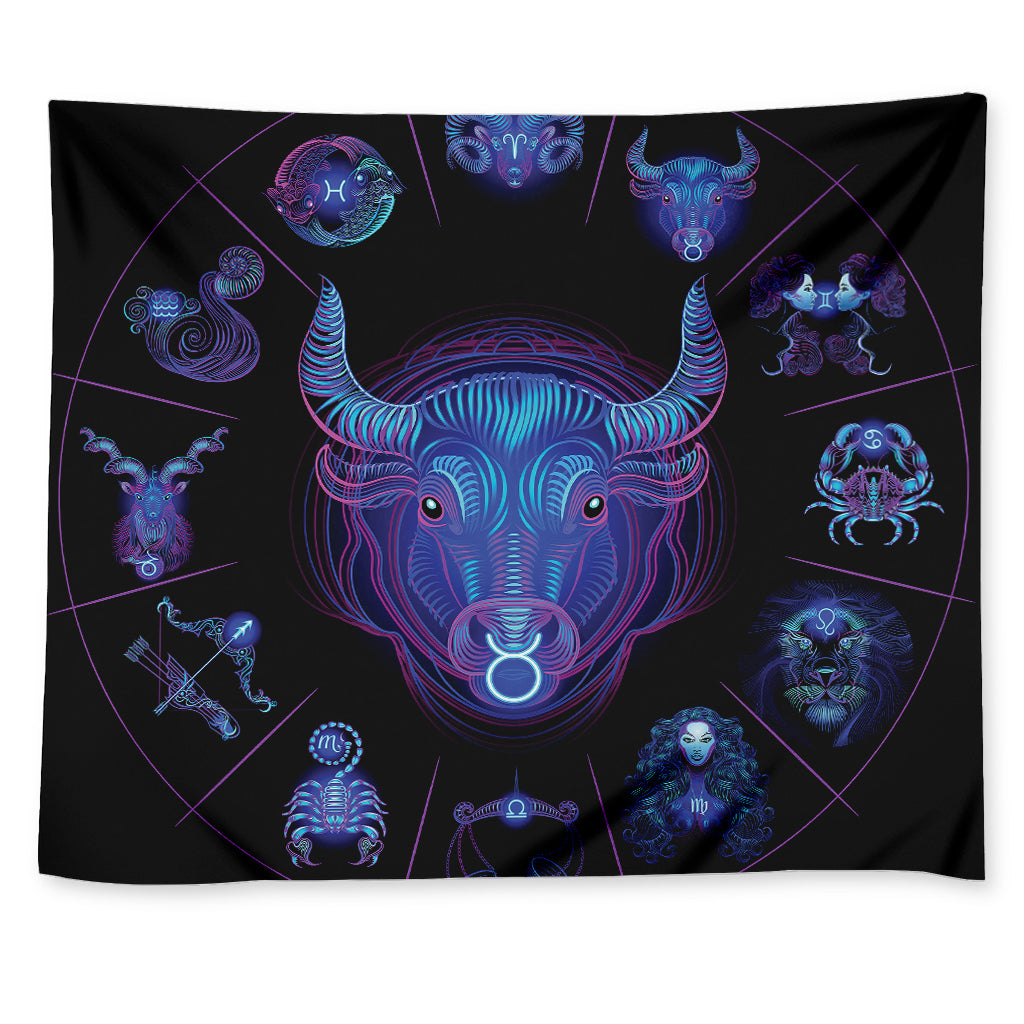 Taurus And Astrological Signs Print Tapestry