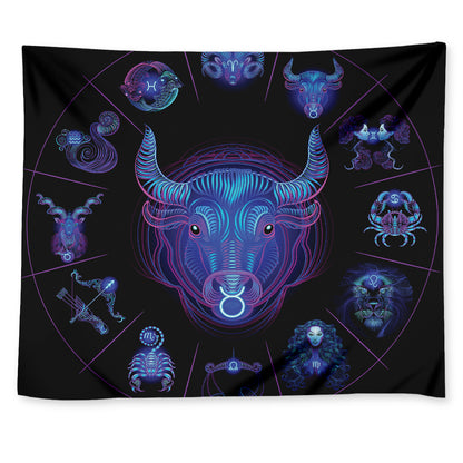 Taurus And Astrological Signs Print Tapestry