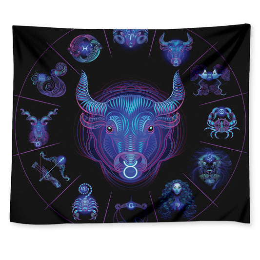 Taurus And Astrological Signs Print Tapestry