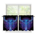 Taurus And Astrological Signs Print Tier Curtains
