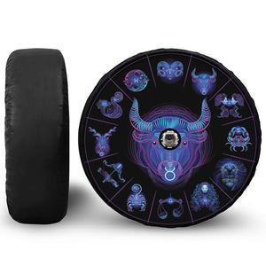 Taurus And Astrological Signs Print Tire Cover With Camera Hole