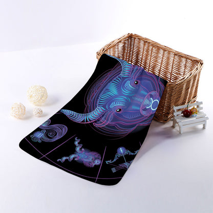 Taurus And Astrological Signs Print Towel