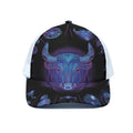 Taurus And Astrological Signs Print White Mesh Trucker Hat