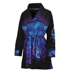 Taurus And Astrological Signs Print Women's Bathrobe