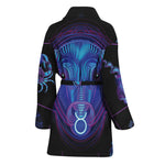 Taurus And Astrological Signs Print Women's Bathrobe