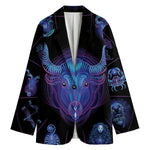 Taurus And Astrological Signs Print Women's Blazer