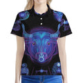 Taurus And Astrological Signs Print Women's Polo Shirt