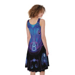 Taurus And Astrological Signs Print Women's Sleeveless Dress