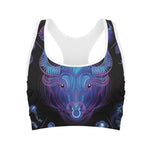 Taurus And Astrological Signs Print Women's Sports Bra