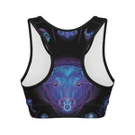 Taurus And Astrological Signs Print Women's Sports Bra