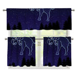 Taurus Constellation Print 3 Piece Kitchen Curtains
