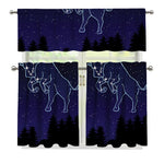 Taurus Constellation Print 3 Piece Kitchen Curtains