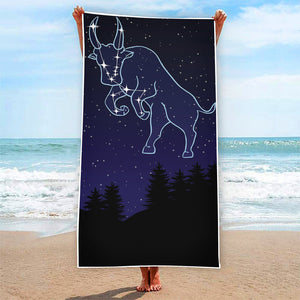 Taurus Constellation Print Beach Towel